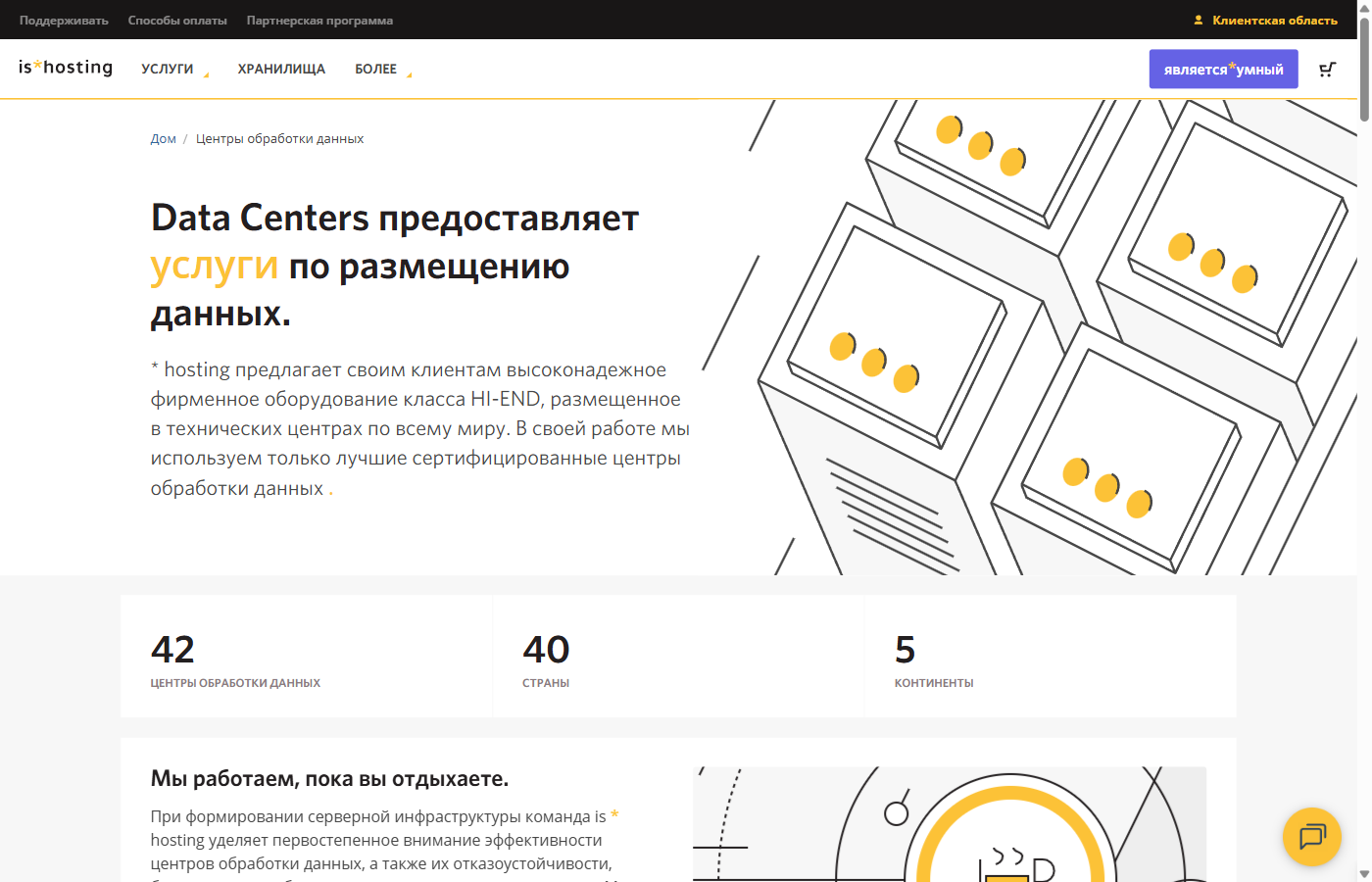 is*hosting datacenter map — 40 countries